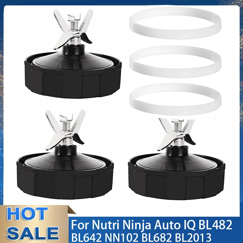 3Pcs 7 Fins Extractor Blade Spare Replacement Blender Extractor Blade For Nutri Ninja Blender 1000W 1500W Blender Juicer Parts