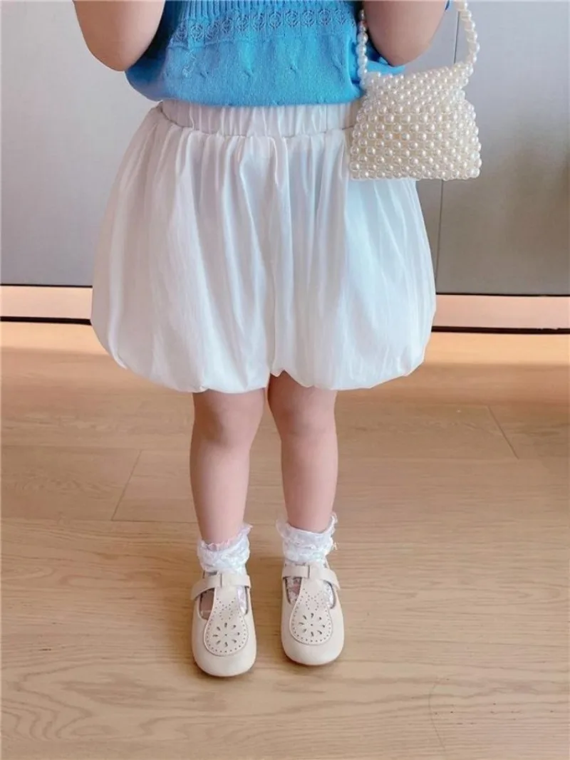 소녀용 경량 신축성 있는 허리밴드 반바지, 버드 디자인 루즈핏 캐주얼 점프수트 바지, 통기성이 좋고 스타일리쉬한 용 하의 ?