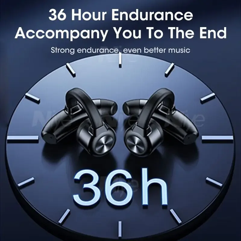 Real Bone Conduction Earphones Wireless TWS Earbuds Bluetooth Headphones Earcuffs Sound For Sports Running Headset For Blindman