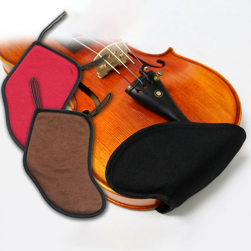 Violin Chin Shoulder Rest Pad 1/8 1/4 1/2 3/4 4/4 Fiddle Soft Cotton Cover Sponge Cushion Violin Parts Instrument Accessories