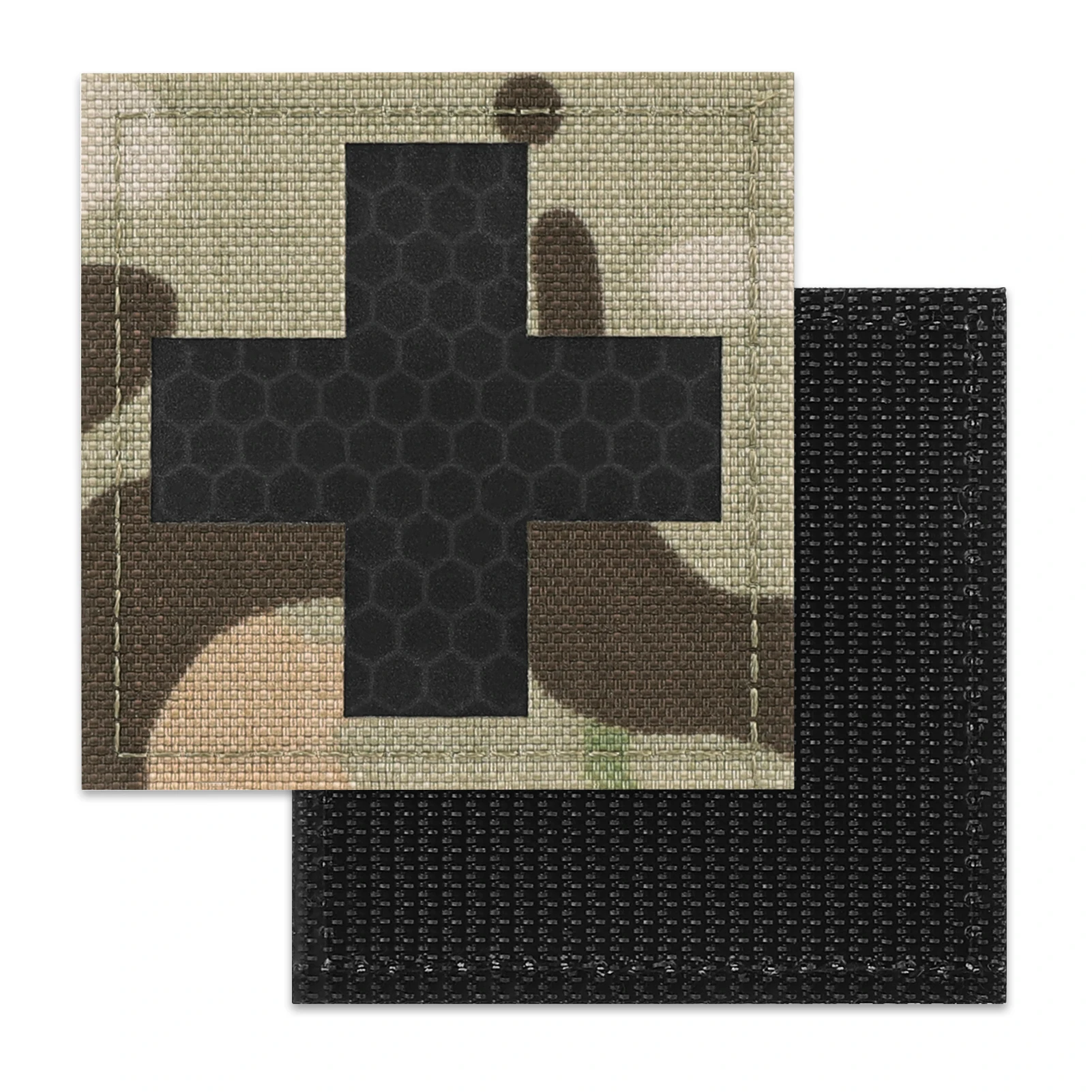 KRYDEX 2PCS Taktische Medizinische Kreuz Patches Erste Hilfe MED Abzeichen Notfall IFAK Trauma Reflektierende Patch 5X5CM für Jagd Ausrüstung – Detail 1