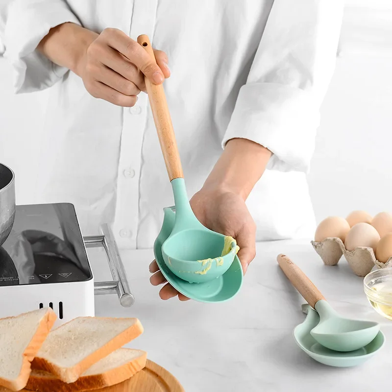 Silicone Heat Insulation Spoon Utensil Holder Stove Organizer Shelf Placemat Lid Scoop Cookware Bracket Stand Kitchen Accessory kitchen utensil holder kitchen accessories kitchen organizer kitchen tool silicone kitchen holder