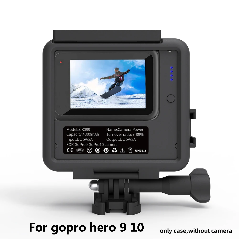 Accessory Bundle for GoPro HERO 9 HERO 10 Black + EXT BATT + Housing + Case