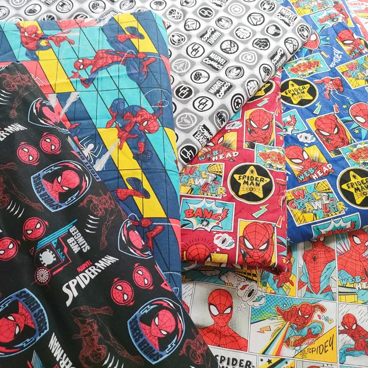 Disney avenger hero spiderman Cotton Printed Cloth Sewing Quilting Fabrics for Patchwork Needlework DIY boy Handmade Material |