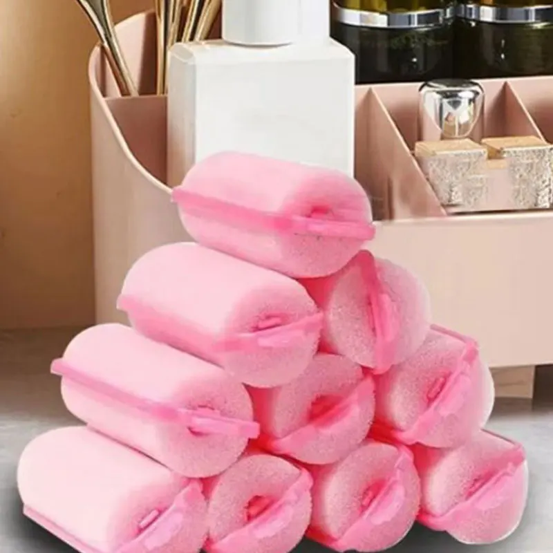 Sponge Hair Rollers Foam Hair Roller Sleeping Curlers Flexible Styling Curlers 6pcs