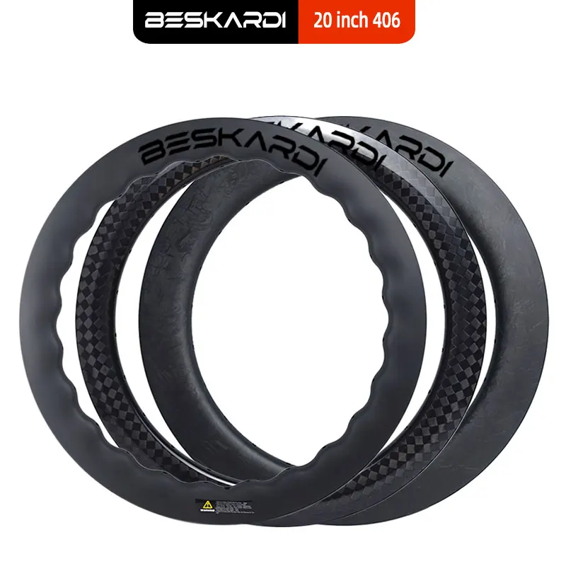 Jantes En Carbone 20 Pouces Pour BMX Et VTT - Compatibles Frein à Disque - 12K, 36 Trous