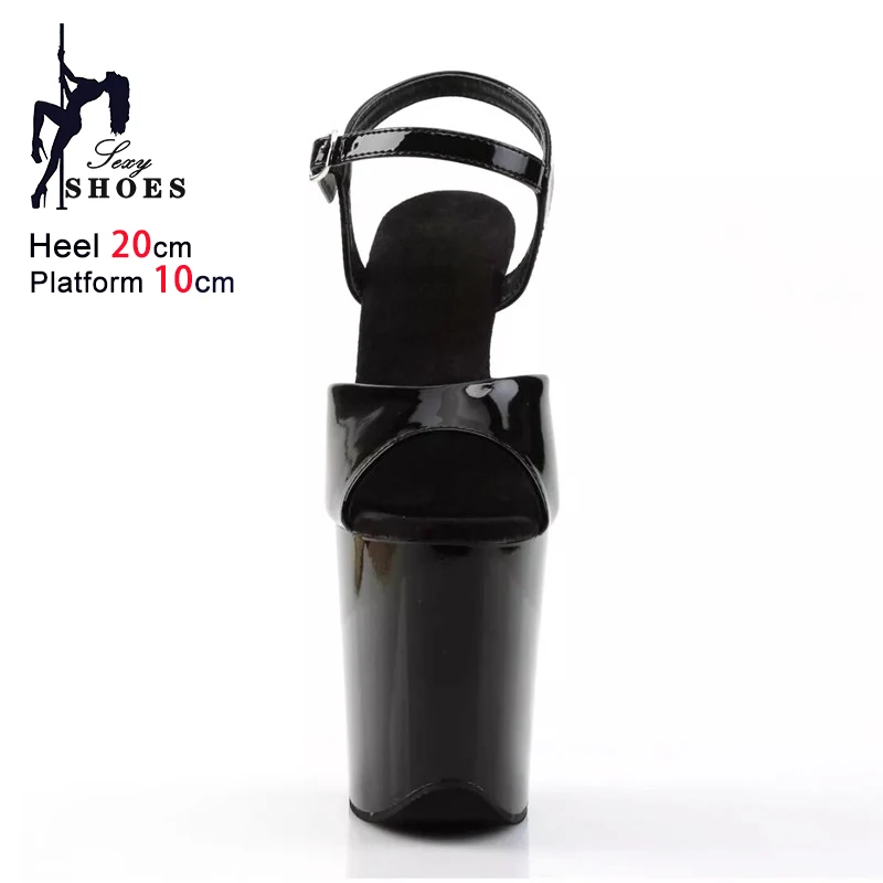 Europe and America New Fashion Platform High Heel Sandals For Woman Summer Ankle Strap 20CM Stiletto Nightclub Model Stage Shoes