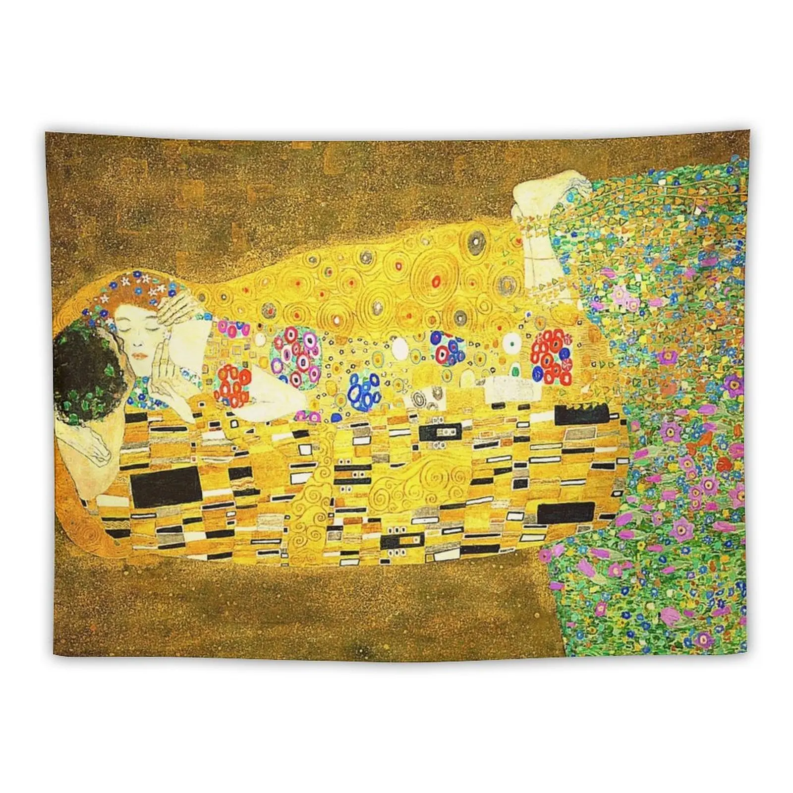 

The Kiss - Gustav Klimt Tapestry Decoration Pictures Room Wall Cute Room Things