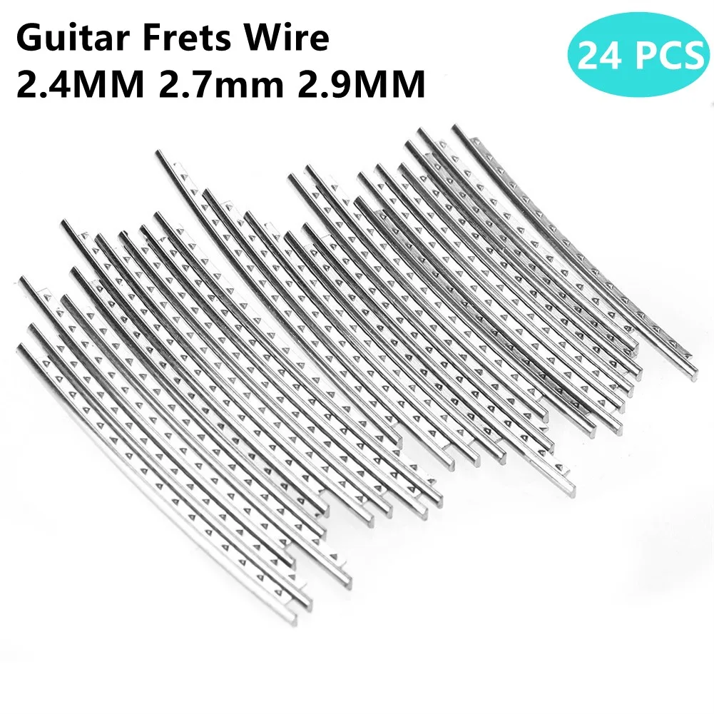 24pcs Guitar Frets Wire Fingerboard 2.4MM 2.7mm 2.9MM Luthier Repair Material For Acoustic Electric Guitar Bass Accessories