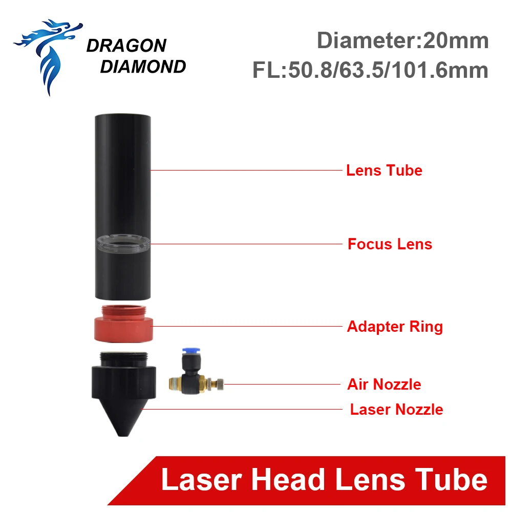 Laser Head Lens Tube Air Nozzle Adapter With Extension Ring Sets Removal Insertion Adjust Tool For CO2 Laser Cutting Machine