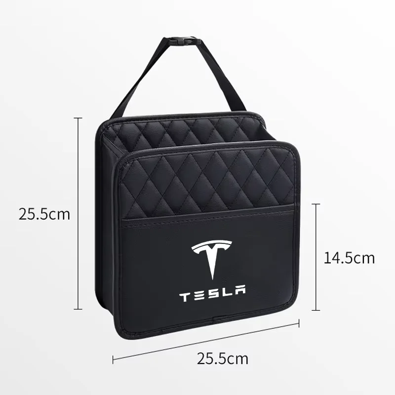 Car Backseat Storage Box Car Organizer Auto Waterproof Phone Pocket For Tesla Model 3 Model X S Y