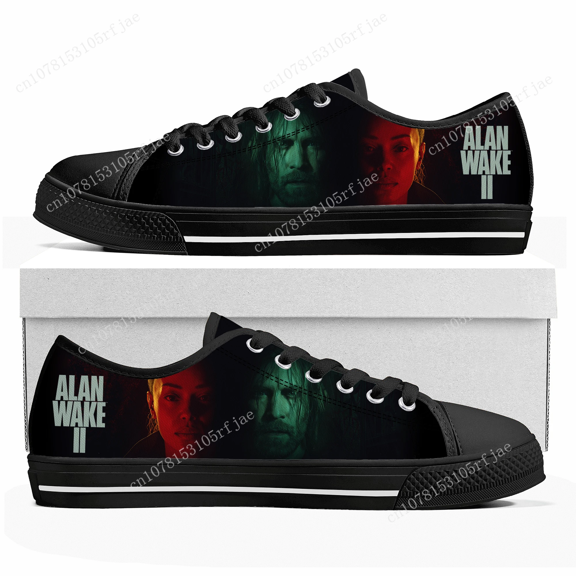 

Alan Wake2 Custom Low Top Sneakers 3D Game Womens Mens Teenager Fashion High Quality Shoes Casual Tailor Made Canvas Sneaker