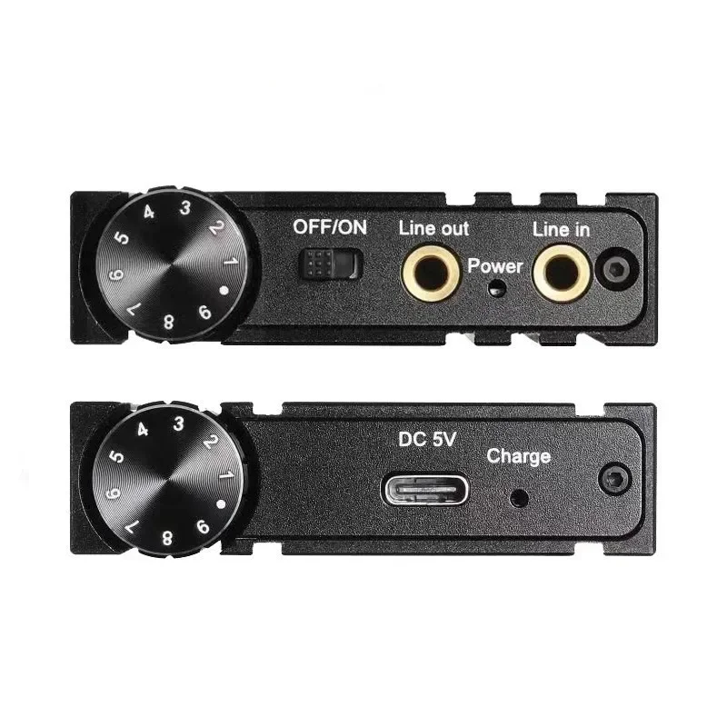 HiFi Headphone Amplifier Headphone Amp 3.5mm Stereo Audio Out With Switch Powered Dual-Output With 2-Level Boost