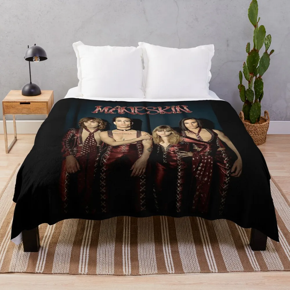 

Mneskin rock band Maneskin Throw Blanket For Decorative Sofa Luxury Throw manga Blankets