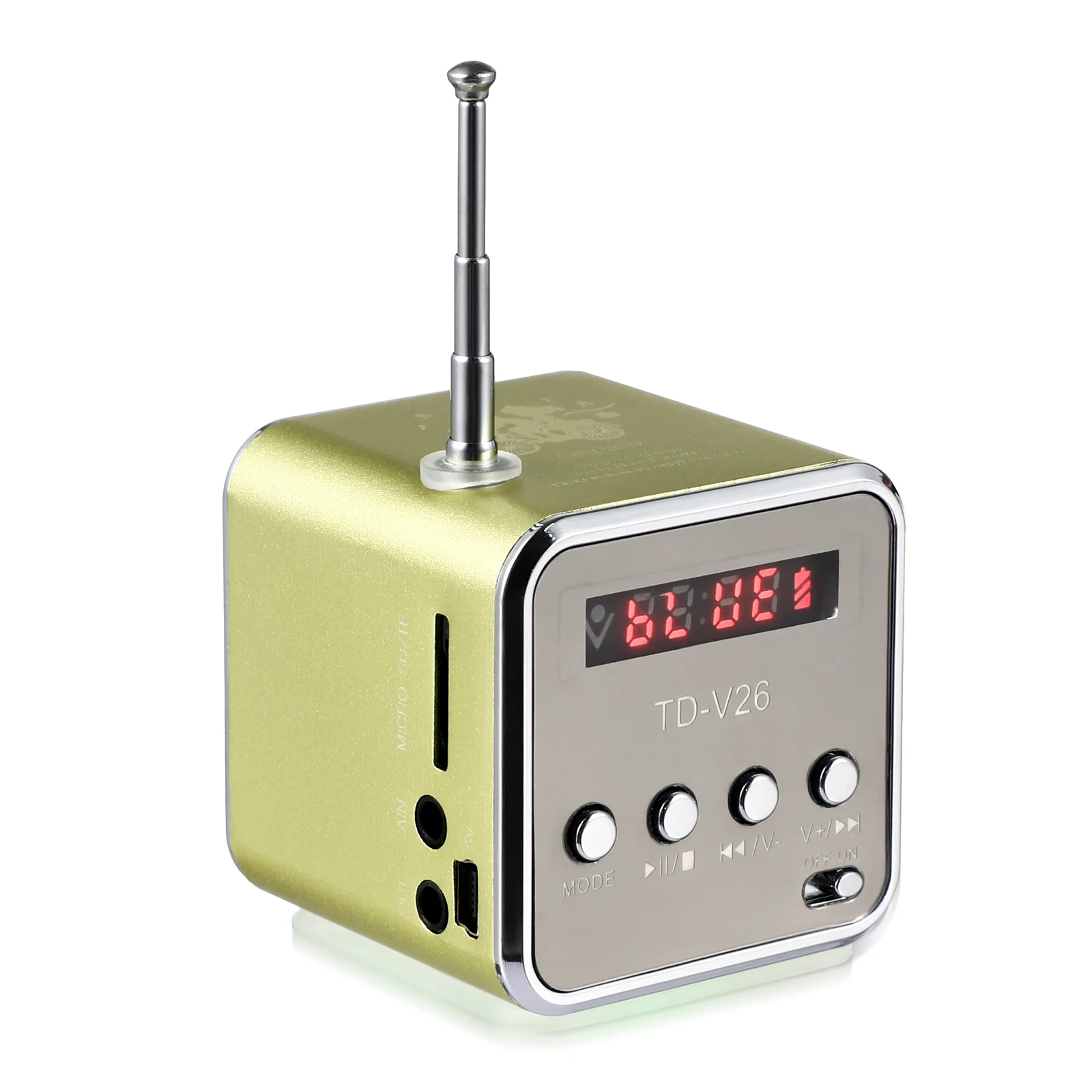 

TD- V26 Digital Speaker Speaker Stereo MP3 MP4 Support// USB/ Disk/ ( Green )