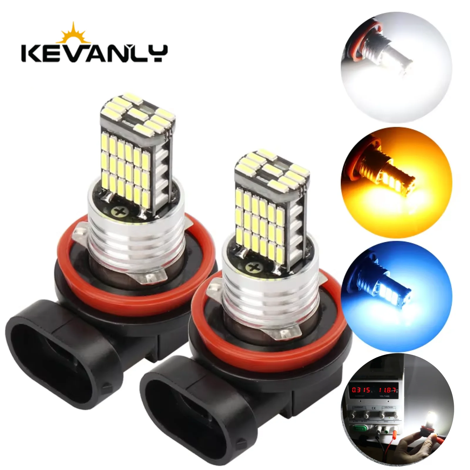 Fog Light H7 LED Bulb H8 H9 H11 9005 9006 LED 4014 Chips 45SMD Lens 12V Car Lamps Driving Auto Lamp Super Bright 2PCS led bulb,led fog light,led light
