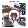 1 Pair Compression Arthritis Gloves Rehabilitation Semi-finger Gloves Hand Brace Nonslip Therapy Wristband for Joint Pain Relief 2