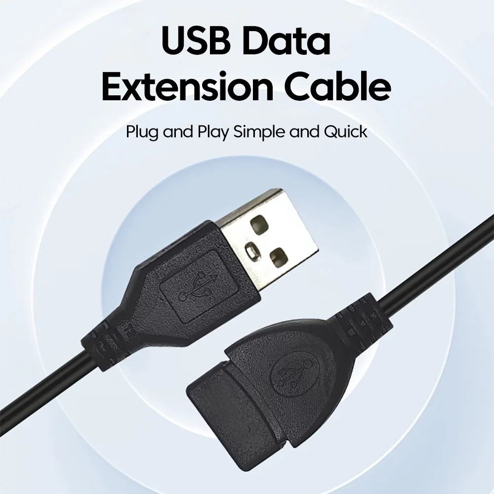 USB 2.0 연장 케이블 남성-여성 USB 데이터 케이블 와이어 TV PC 노트북 키보드 남성-여성 연장 케이블