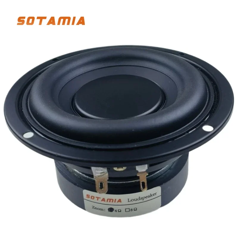 SOTAMIA 1Pcs 4.5 Inch Woofer Speaker 4 Ohm 30W Hifi Music Home Theater Bass Bluetooth Speaker Home Audio Bookshelf Loudspeaker