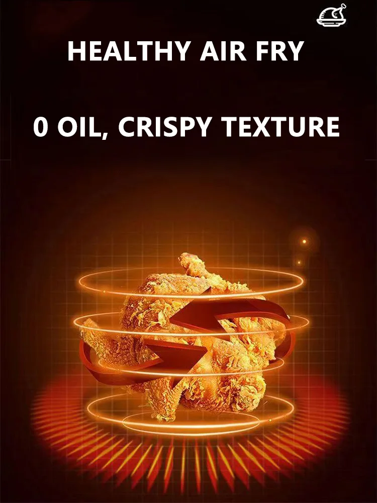 1200W 16L Electric Air Fryer Oven Multifunctional Household Air Fryer Pizza Oven Timing Baking Machine Kitchen Appliances 3
