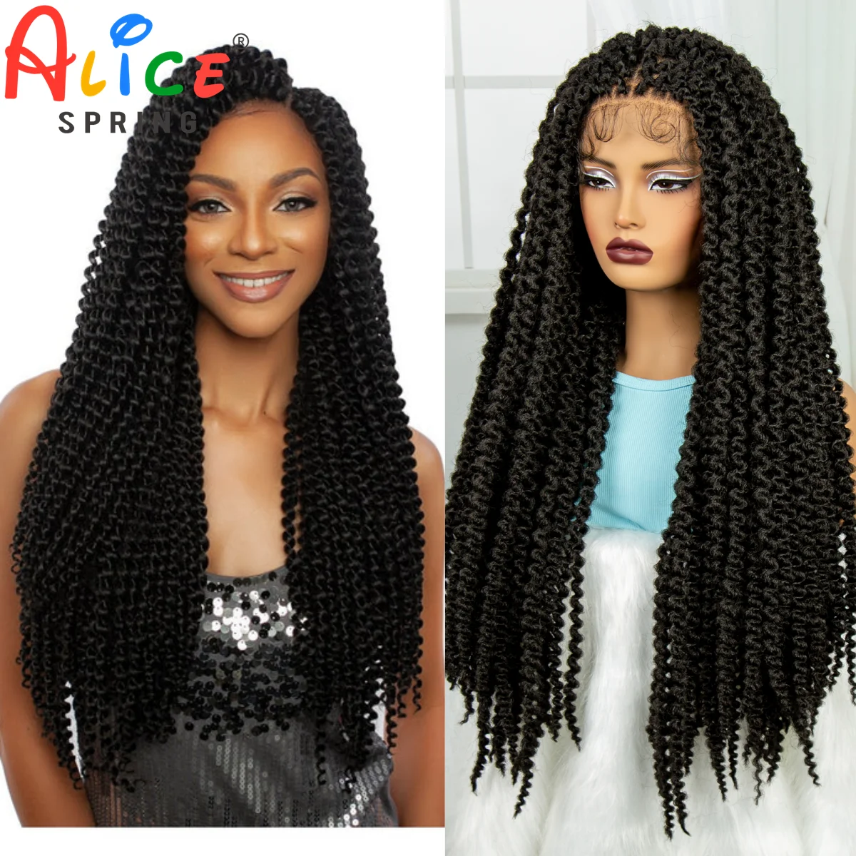 

Synthetic Lace Front Braided Wigs for Black Women Knotless Box Natural Caribbean Crochet Lace Braiding Hair Wig with Baby Hair