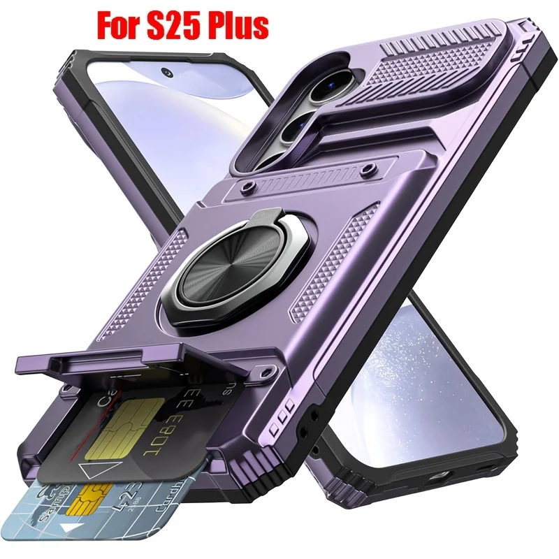Heavy-Duty Antifall Phone Case with Stand and Card Slot
