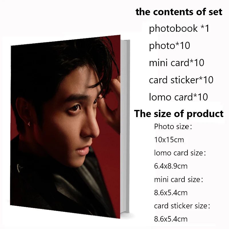 Calendario, Photobook, Mini Card, Adesivi, Album Fotografico, Art Book dell'attore cinese He Yanchao
