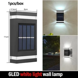 Waterproof Outdoor Solar Wall Lamp for Garden and Home Decoration (1PC White Light)