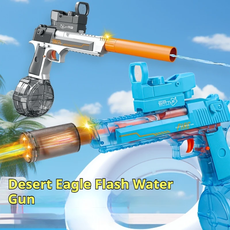 Electric Burst Water Gun Desert Eagle Squirt Toy Powerful Water Blaster Pistols Children Toys Automatic Pistol Guns Summer Toys 3