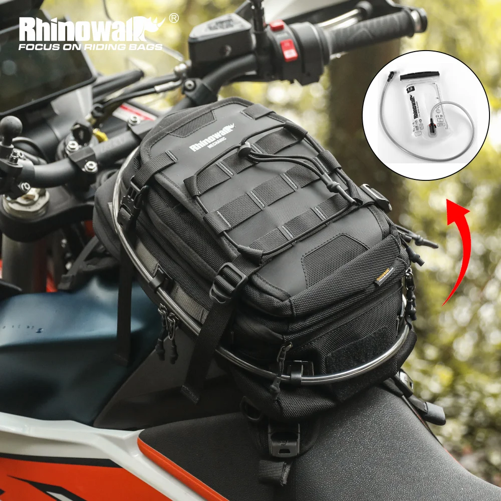 Rhinowalk Motorcycle Tank Bag Backpack Set With 1.5L Water Bladder