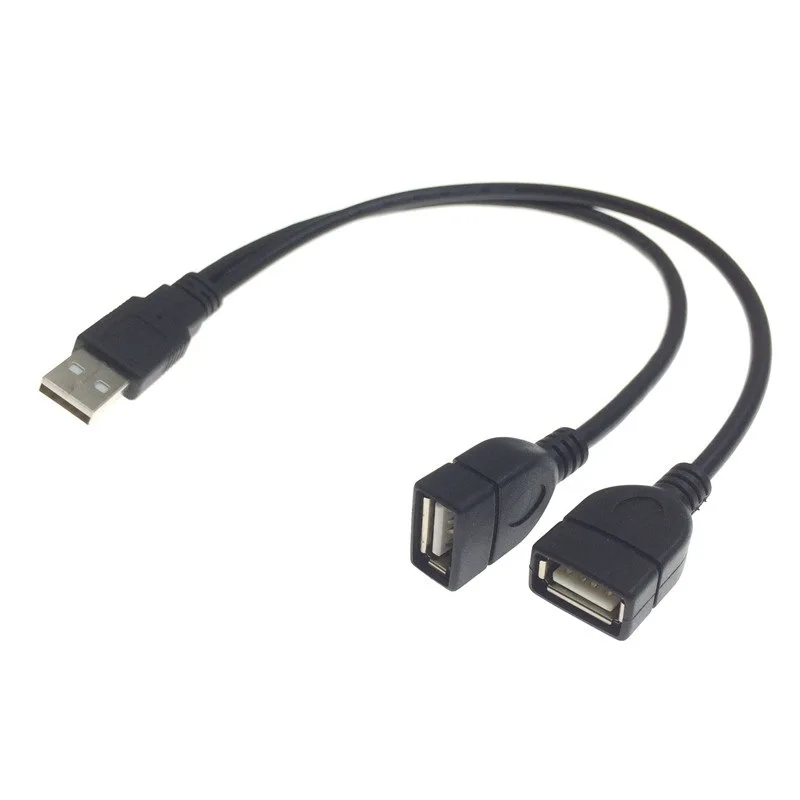 30CM USB 3.0 A Male To USB Female 2 Double Dual USB 2.0 Power Supply USB  Female Splitter Extension Cable HUB Charge For Printers - AliExpress