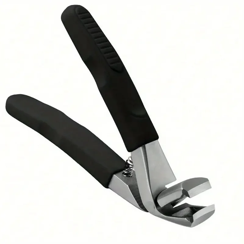 Nail Clipper Set 3PC stainless steel elbow non-slip rubber and plastic handle large opening single