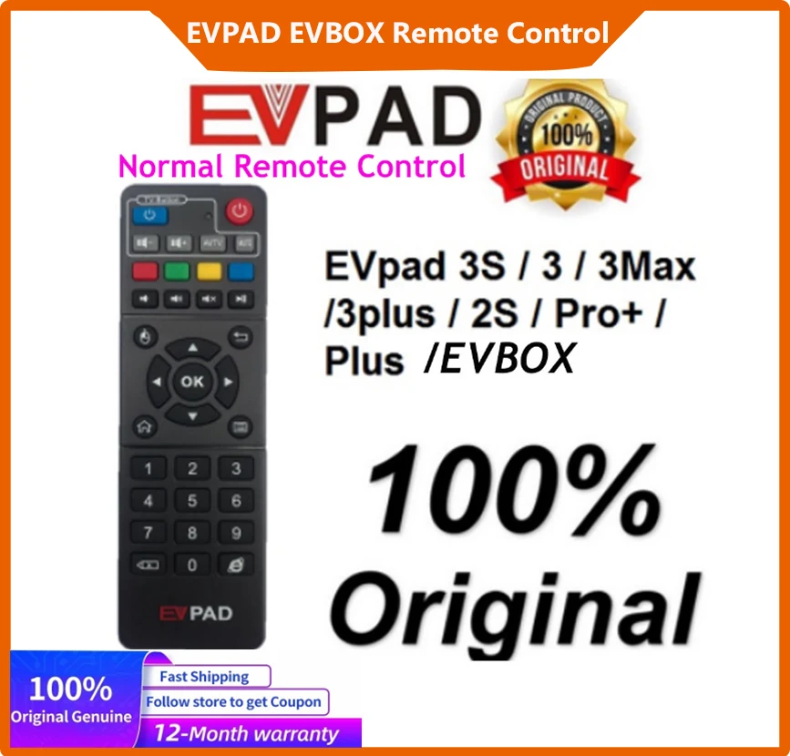 EVPAD / EPLAY/EVBOX Voice Remote Control for EVPAD 3S / 3 / 3Max /3plus / 2S / Pro+ / Plus / 5S / 5P / 5MAX/6S/6P/10S/10PEVBOX