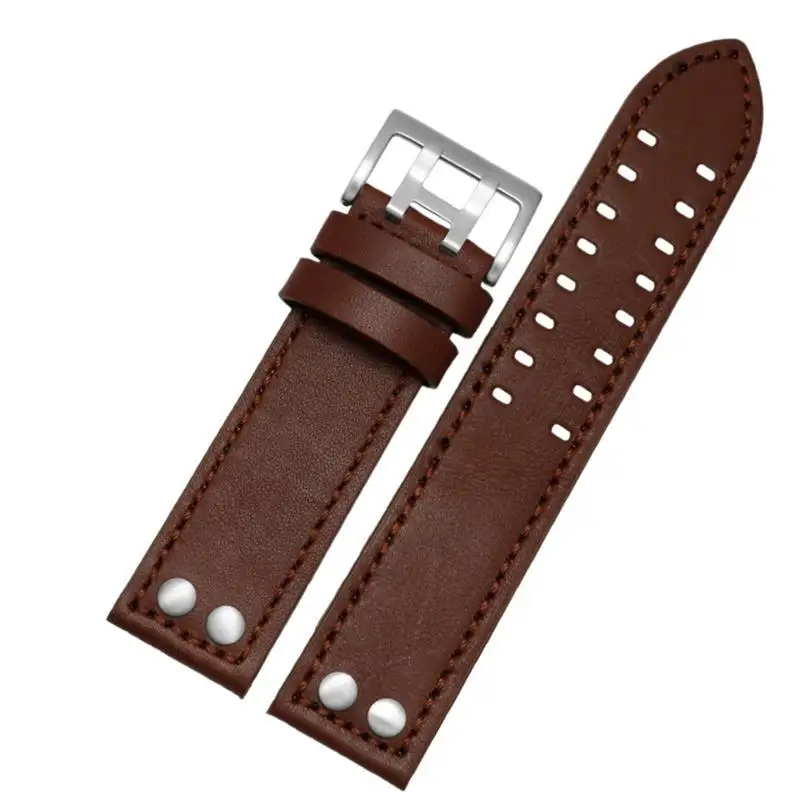 SCHIK Leather Watch Strap Bracelet Wrist 20mm 22mm Band For Hamilton Aviation H77755533 H77616533 Genuine Leather Men Watch Band