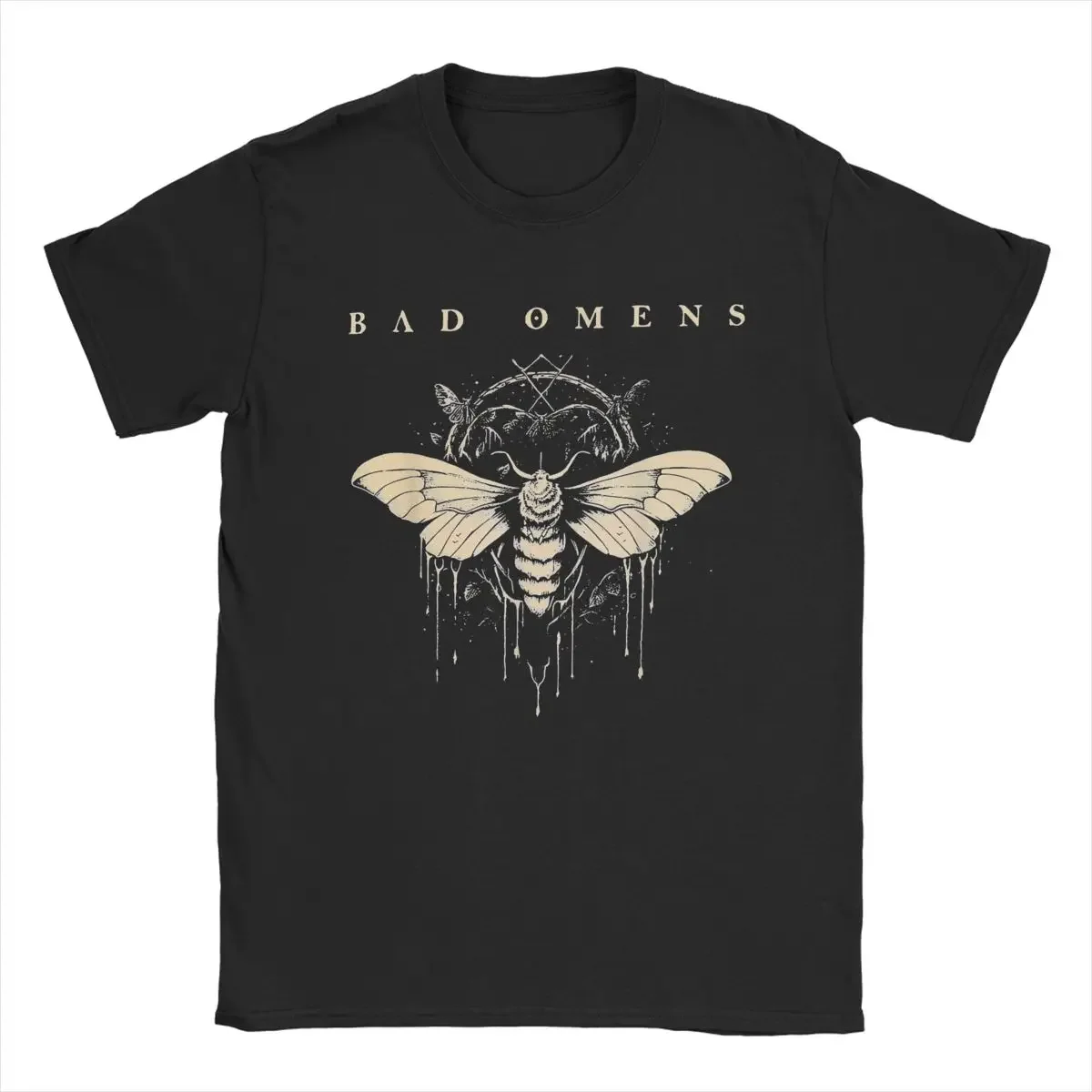 

Мужские футболки Bad Omens, модная футболка из 100% хлопка, женская одежда с круглым вырезом для взрослых