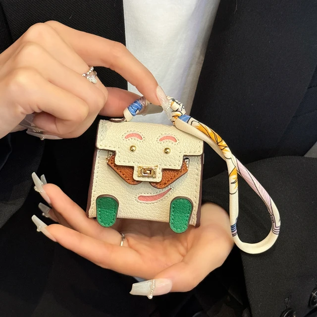 Mini petit sac à main en cuir PU, sac pendentif de décoration pour Airpods 4 3 2 Pro 2 pour Galaxy Buds 3 3Pro 2 2Pro/Buds FE, étui pour écouteurs 1