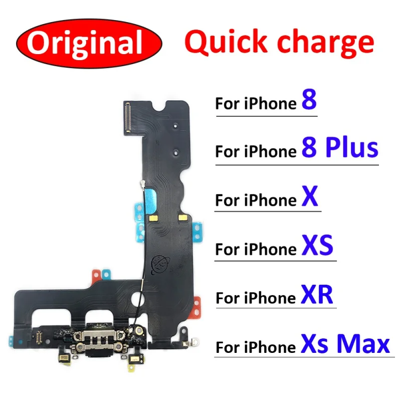 

Оригинальное зарядное устройство USB док-станция с разъемом плата гибкий кабель для iPhone 7 8 Plus X XS Max XR микрофонный модуль