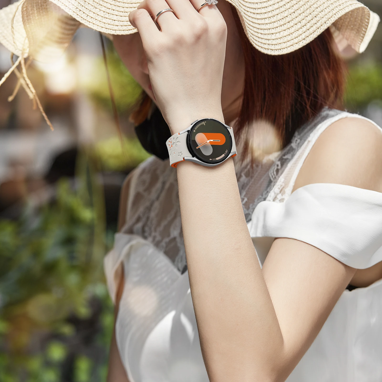 Engraved Silicone Sport Strap - No Gaps Design, Universally Adjustable
