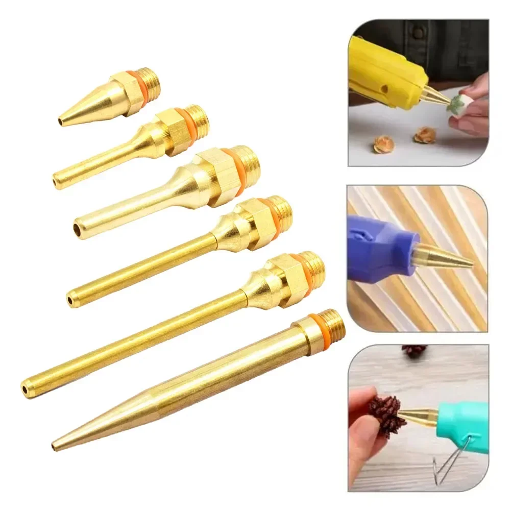 Hot Glue Fine Nozzle Small-bore Diameter Nozzle Craft Copper Long Tube Nozzles Sprayers Copper for Glue Gun Access 1pc