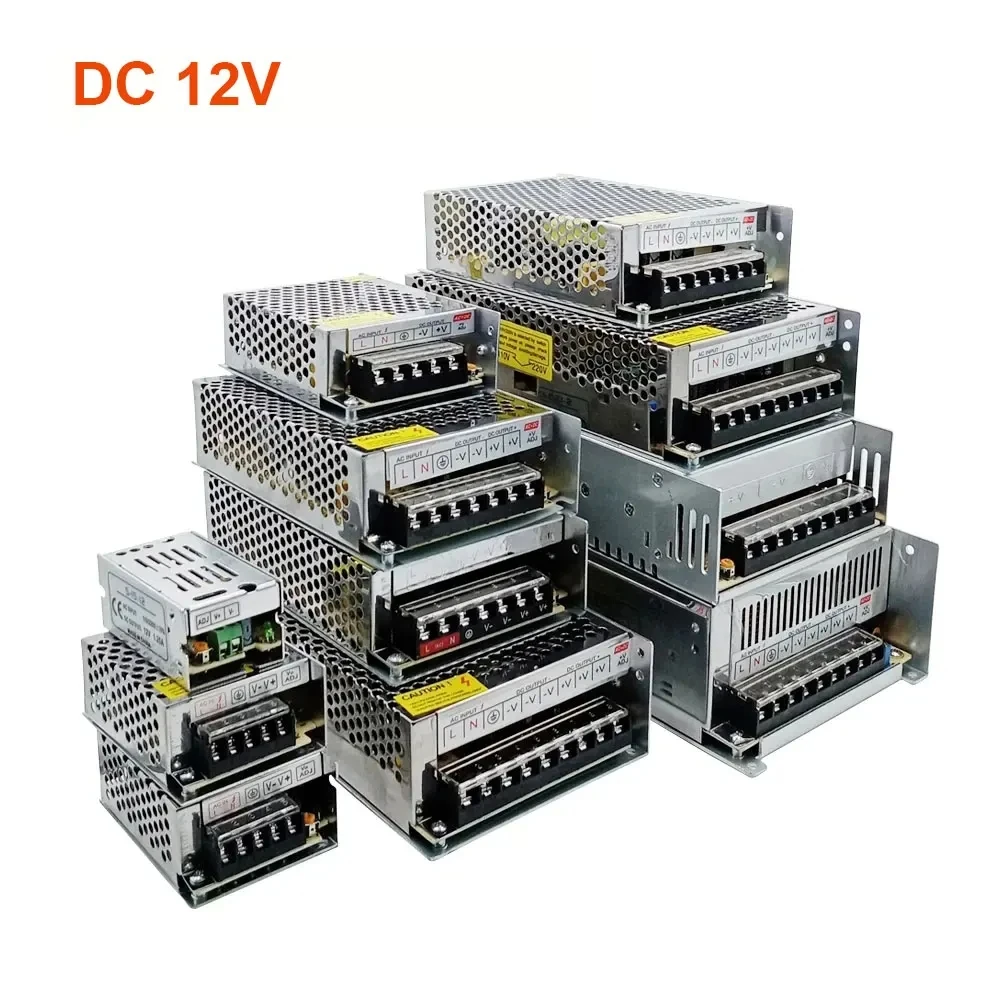 

12V Transformer Switching Power Supply 1A 2A 5A 10A 15A 20A 25A 30A Led Driver Source Adapter Unit For Led Strip Lighting