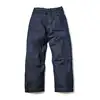 Bronson 1917 Navy Denim Deck Pants Vintage Dungaree Men Selvedge Jeans Loose Fit 5