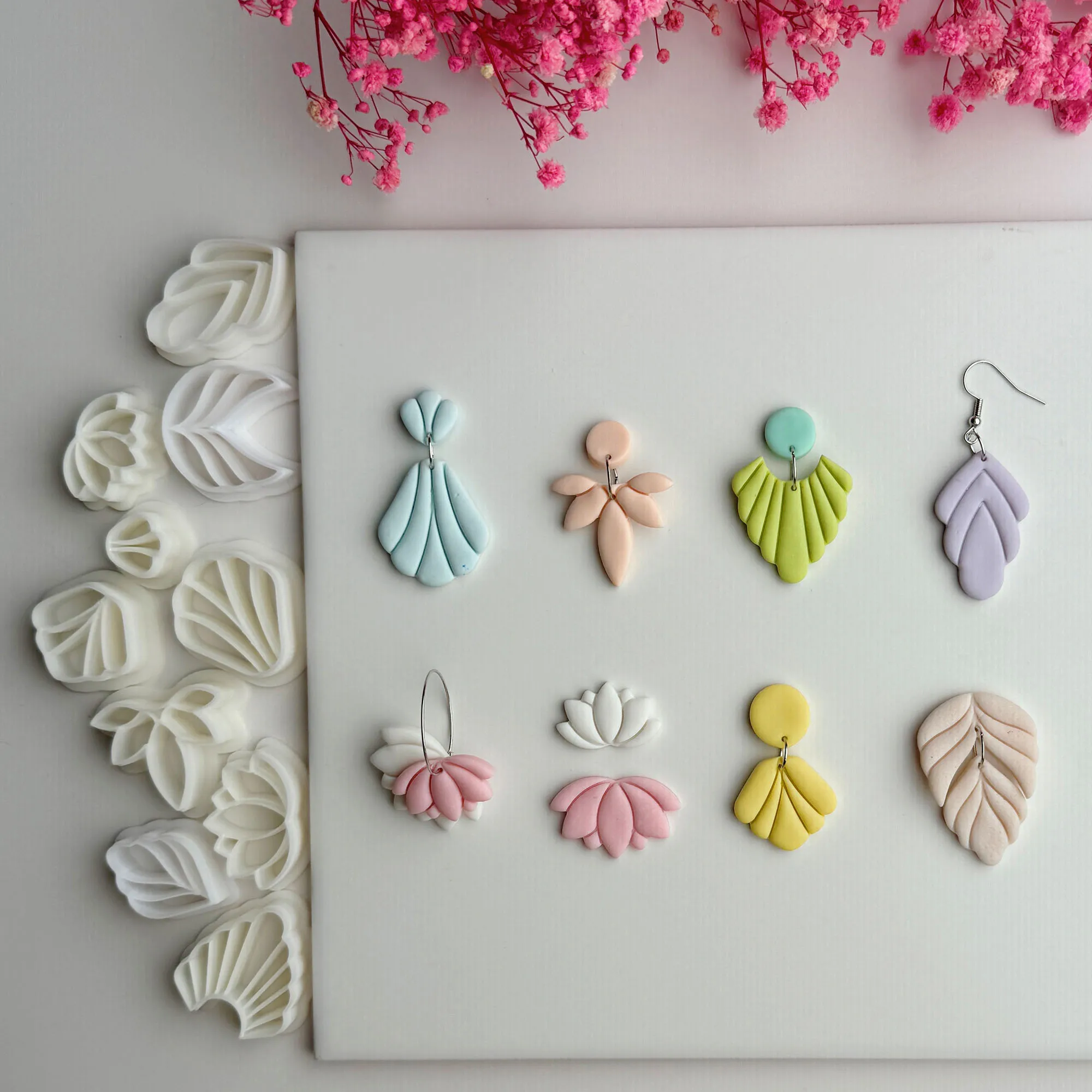 

Earrings Polymer Clay Cutter Leaf/Lotus/Irregular Geometry Soft Pottery Mold DIY Ins Jewelry Pendant Modeling Clay Tools