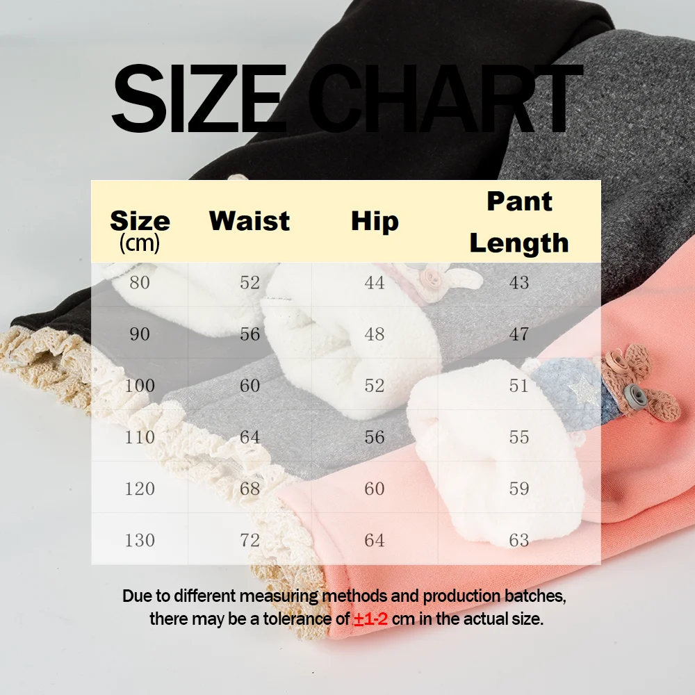 Girls Plush Winter Leggings 2
