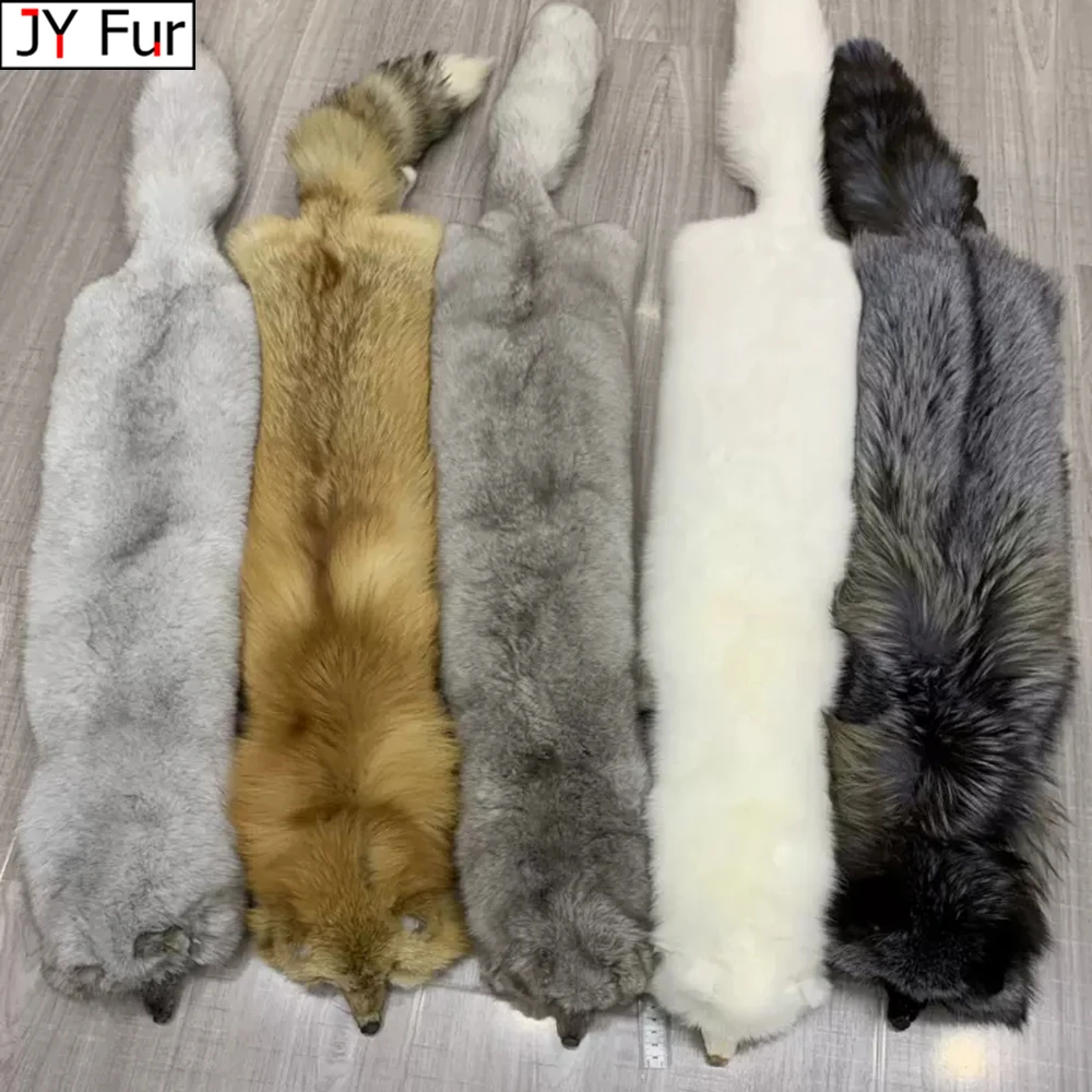 Winter Warm Large Real Fox Fur Collar Natural Fur Coat Scarves