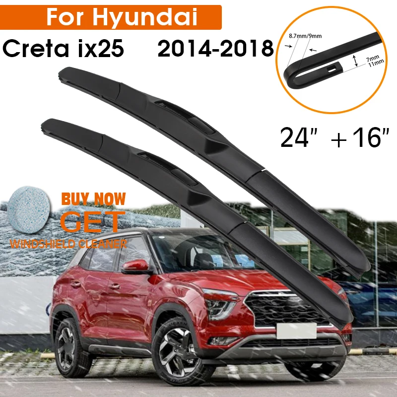 Car Wiper Blade For Hyundai Creta Ix25 20142018 Windshield Rubber