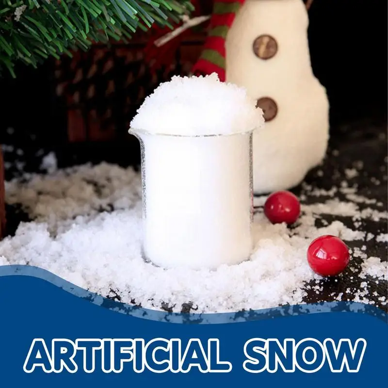 

Искусственные снежинки, многоразовые искусственные снежные блестящие рождественские украшения, искусственный сухой Снежный порошок, легкий снежный шар