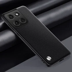 Luxury Soft Leather Shockproof Silicone Phone Case - Premium Back Cover for Edge 70 (Carbon Black)