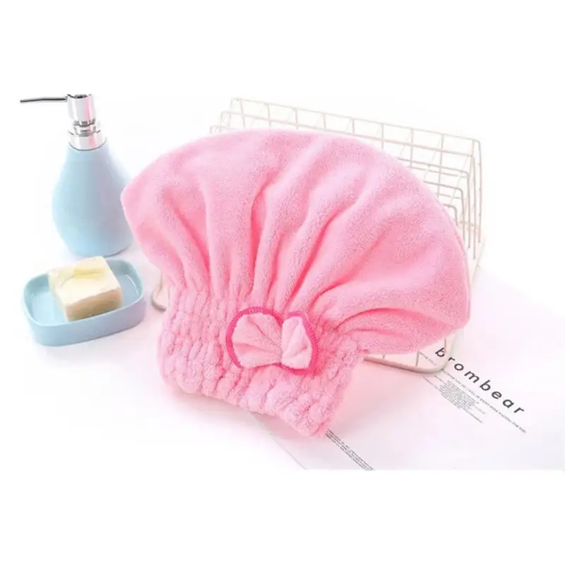 Colors Microfiber Solid Quickly Hair Hat Hair Turban Women Ladies Bathing Drying Towel Head Wrap Hat 3