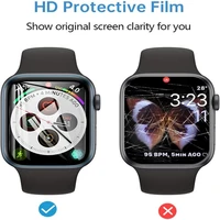 Protecteur d'écran pour Apple Watch, 44mm 40mm 45mm 41mm 38mm 42mm, iwatch 6 SE 5 4, FILM HD, verre de protection pour Apple watch série 7 8 4