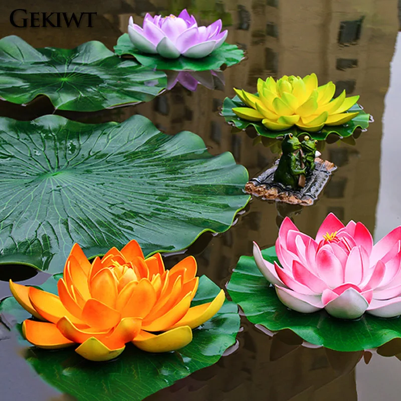 Elegant Floating Artificial Lotus Flowers - Decorative Water Lilies